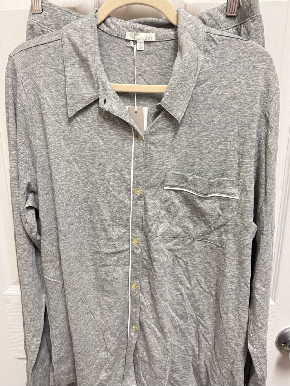 NWT Skin Grey Pajama Set - Picture 3 of 16